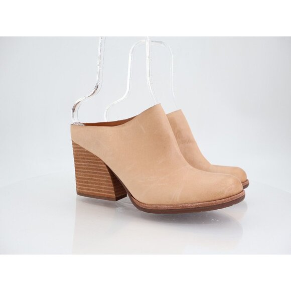 Kork-Ease Challis Women’s Size 11 Tan Leather Block Heel Mules Clogs Slip On - Picture 2 of 12